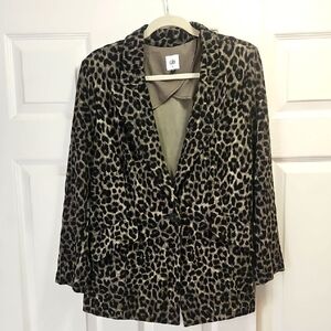 CAbi Leopard Print Blazer